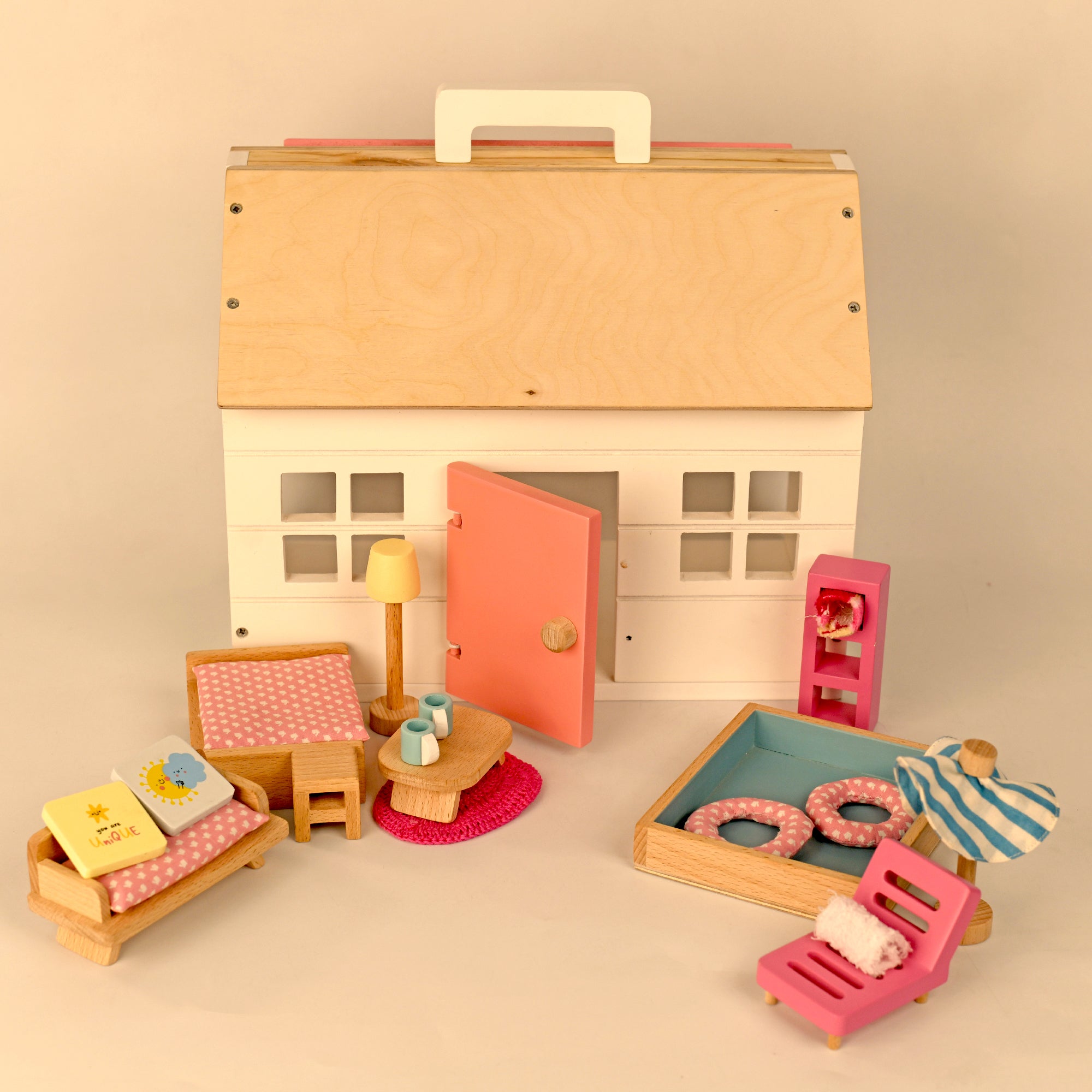 Toyvian Miniature Dollhouse Record Player - Red Vintage Style Decor Accessory