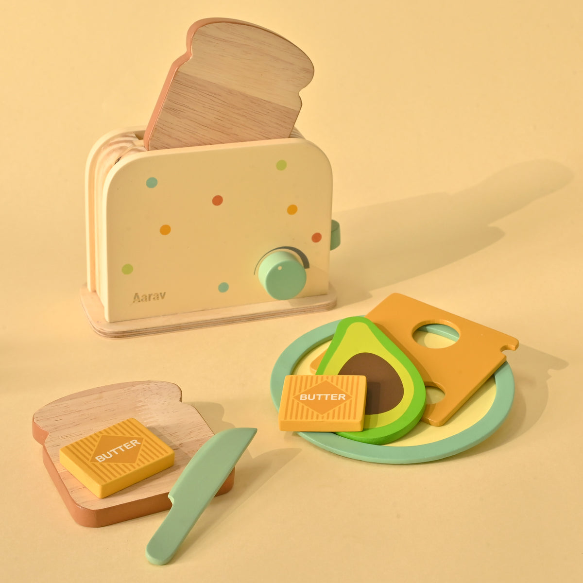 Shop Roasty Toasty - Wooden Toy Toaster Set for Kids – PlayBox