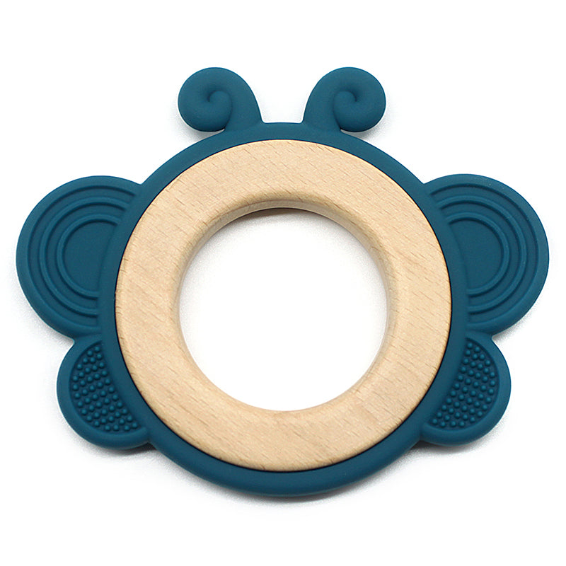 Teether Box Best Teether Butterfly β Modern Silicone & Wood Baby Teether β PlayBox